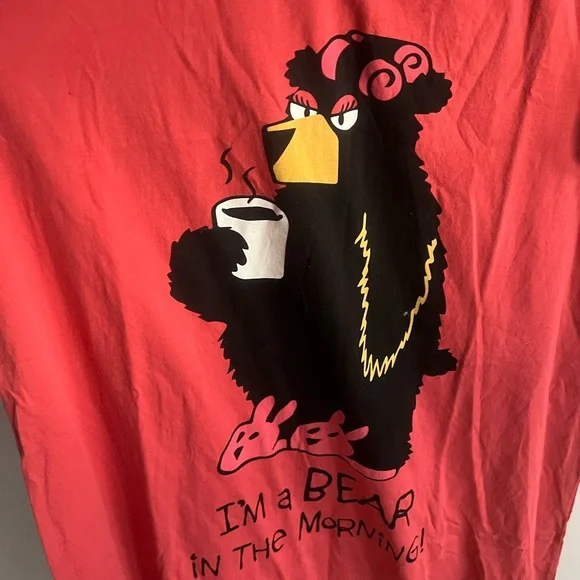 🩷 101 lazy one Alaska pajamas pjs large xl I’m a bear in the morning euc - Picture 4 of 5